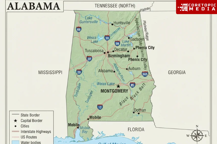 map of alabama